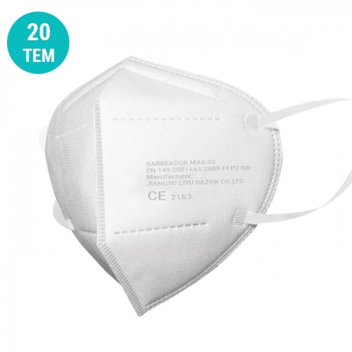 Μάσκα υψηλής προστασίας FFP2 Λευκή BARBEADOR MAX-02 20ΤΕΜ