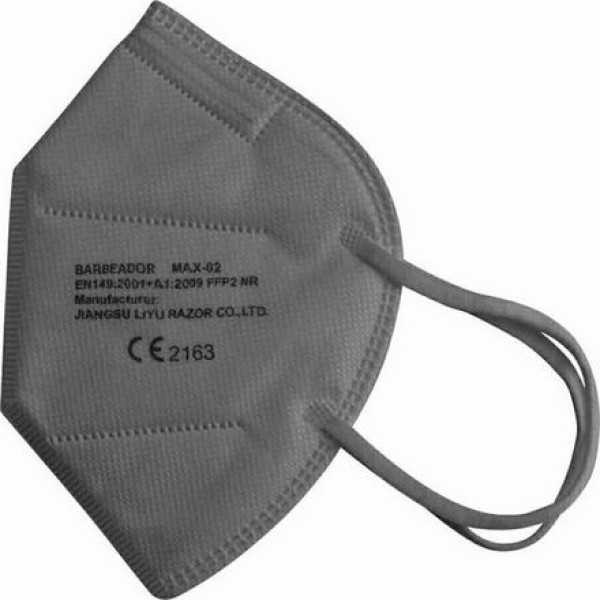 Μάσκα υψηλής προστασίας FFP2 Γκρί BARBEADOR MAX-02 20ΤΕΜ