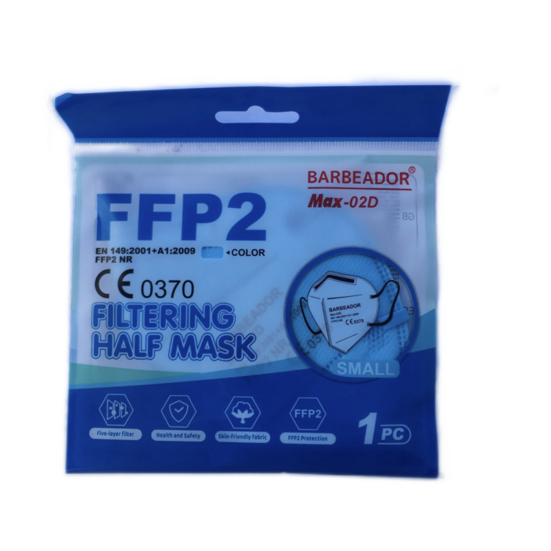 Παιδική μάσκα FFP2 BARBEADOR MAX 02D υψηλής προστασίας Γαλάζια 20ΤΜΧ