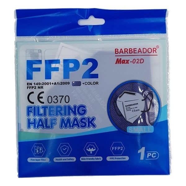 Παιδική μάσκα FFP2 BARBEADOR MAX 02D υψηλής προστασίας Μπλέ 20ΤΜΧ