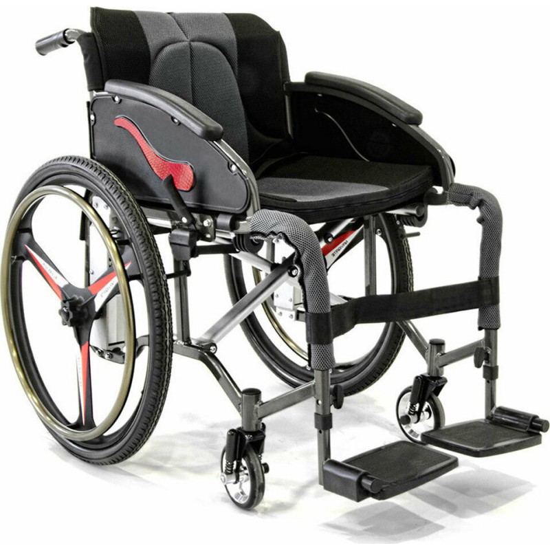 Αναπηρικό Αμαξίδιο Γκρί V-ACTIVE 09-2-186 46 cm