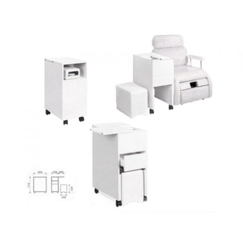 Βοηθός μανικιούρ τροχήλατος με σκαμπώ