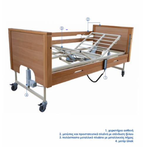 Νοσοκομειακό κρεβάτι ηλεκτρικό PRISMA 4